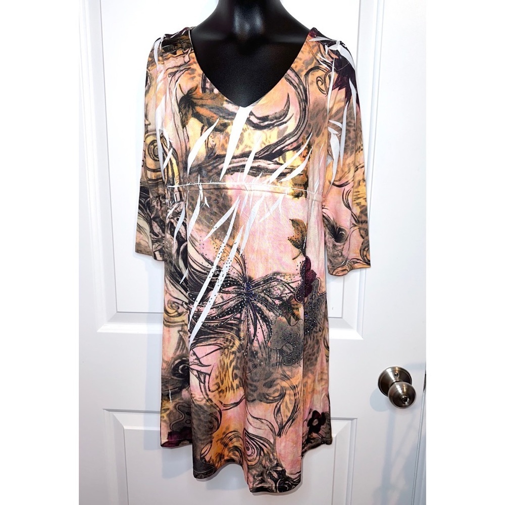 Rhinestone pink dress